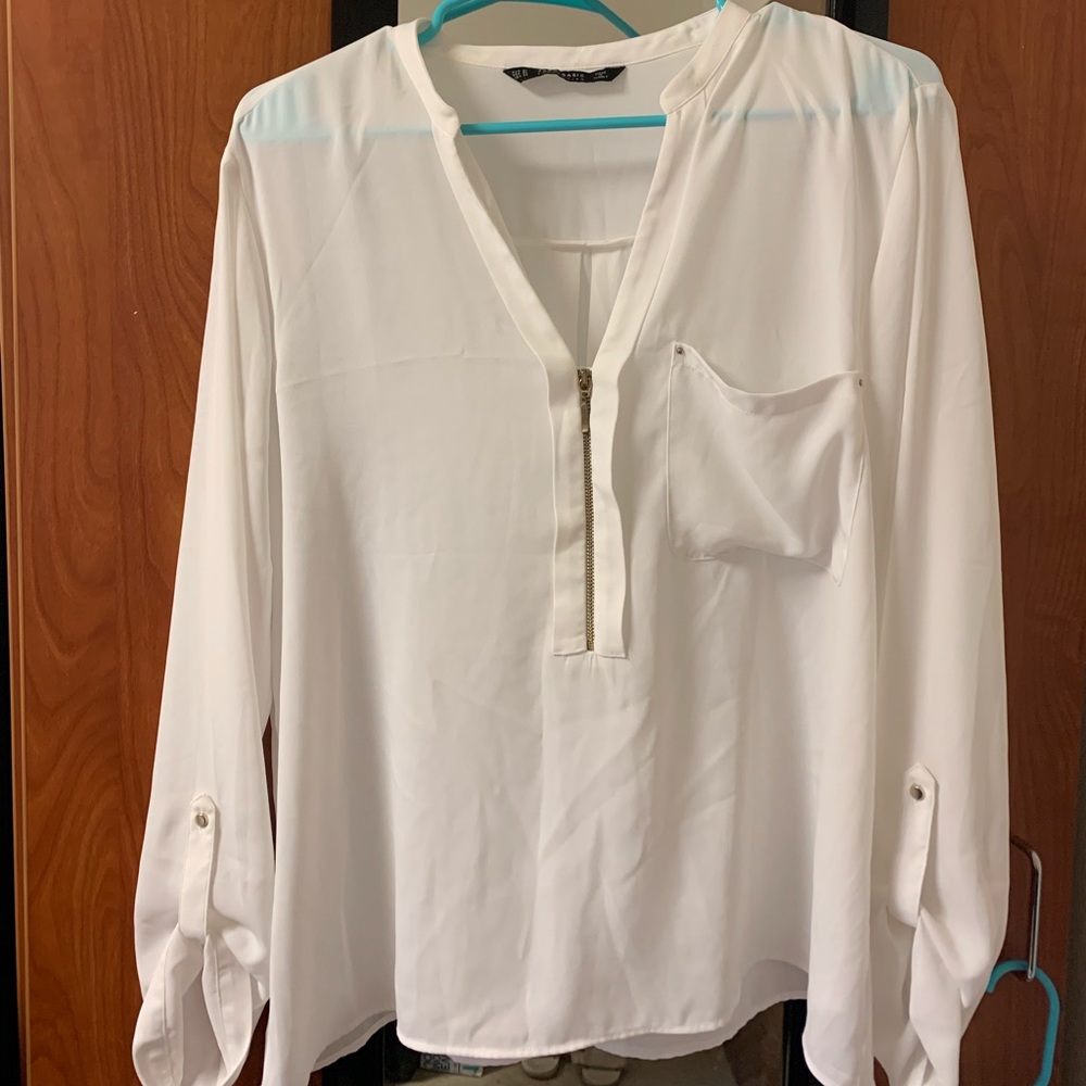 Zara white blouse XL